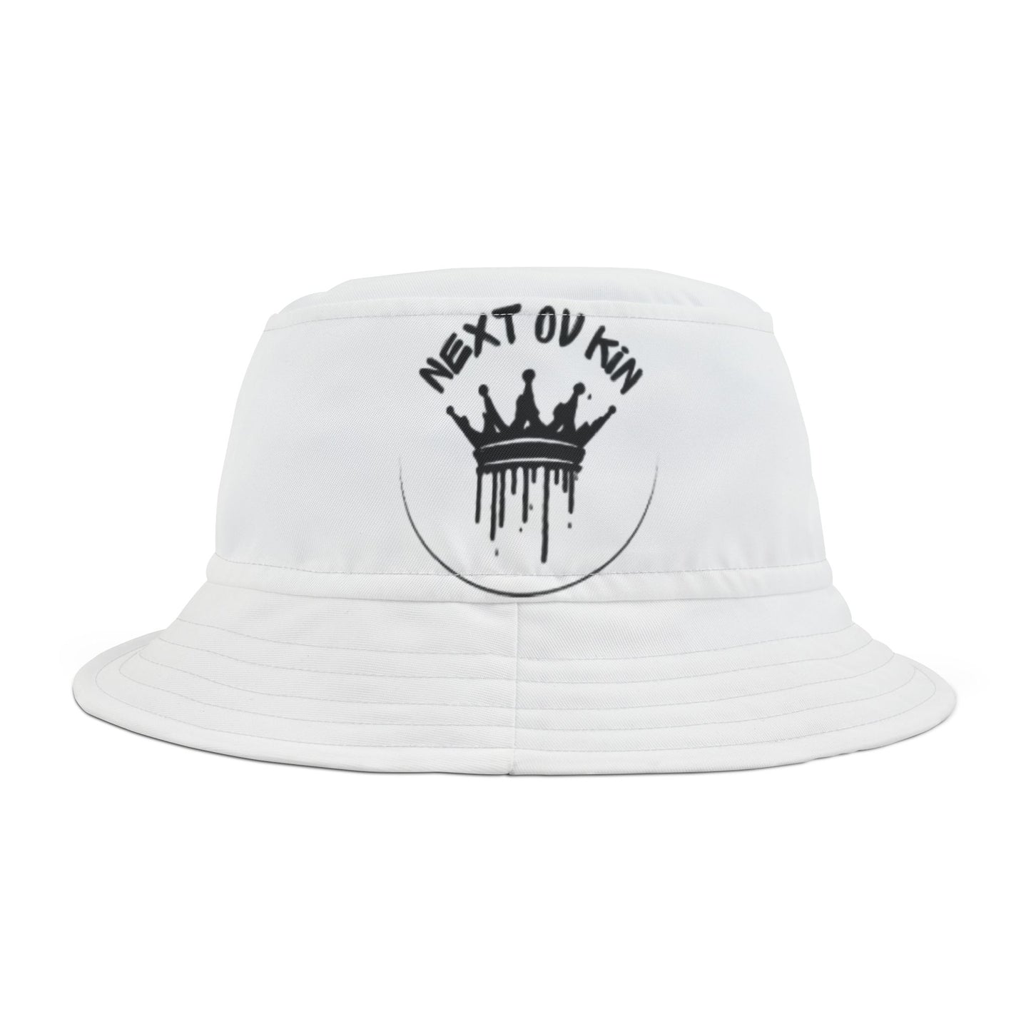 Trendy White Bucket Hat with Dripping Crown Design - Perfect for Festivals and Casual Outings