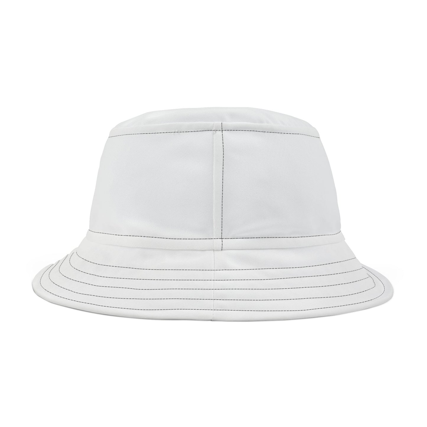 Trendy White Bucket Hat with Dripping Crown Design - Perfect for Festivals and Casual Outings