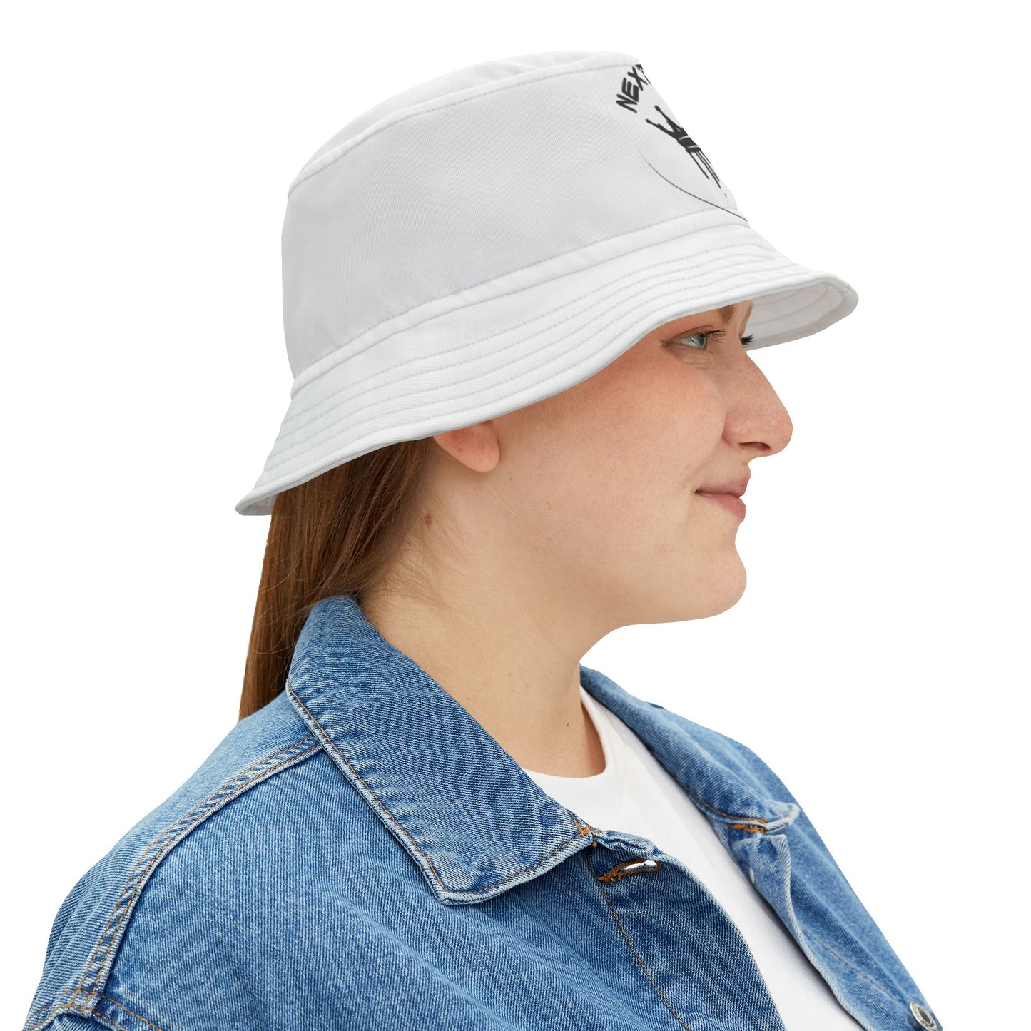 Trendy White Bucket Hat with Dripping Crown Design - Perfect for Festivals and Casual Outings