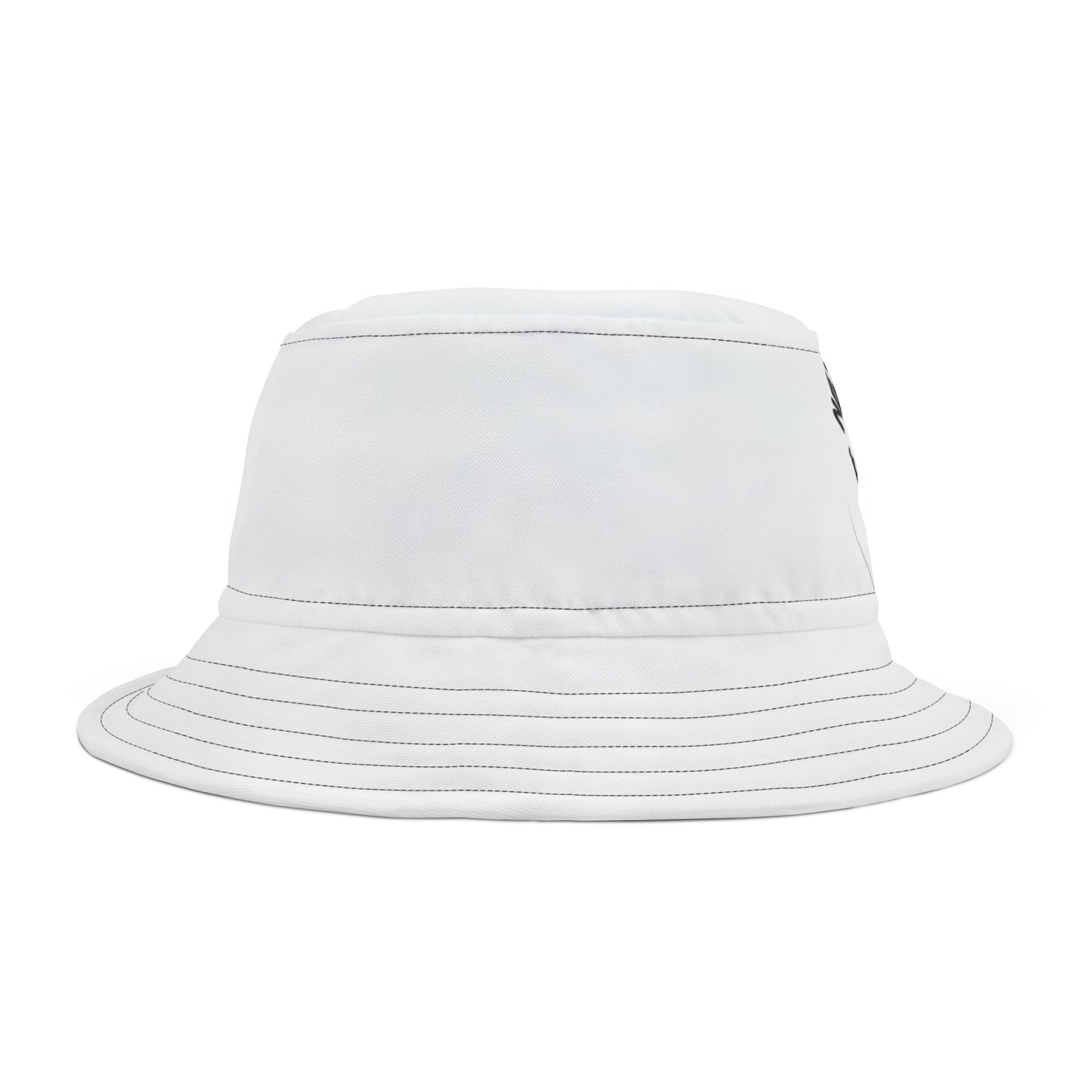 Trendy White Bucket Hat with Dripping Crown Design - Perfect for Festivals and Casual Outings